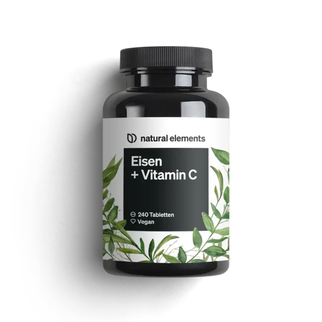 Natural Elements Fer avec vitamine C comprimés 240, bisglycinate