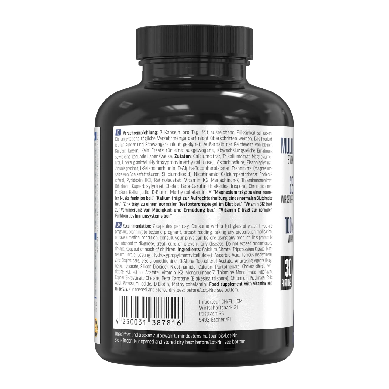 AllStars Athlete Formula gélules 210 unités complexe vitamines vegan