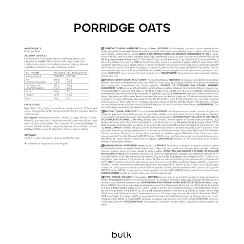 Bulk Porridge Oats flocons d'avoine nature 2,5 kg