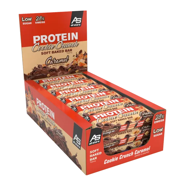 AllStars Protein Cookie Crunch Bar barre protéinée Brownie 18 pièces, peu sucrée