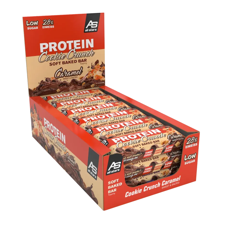 AllStars Protein Cookie Crunch Bar barre protéinée Brownie 18 pièces, peu sucrée
