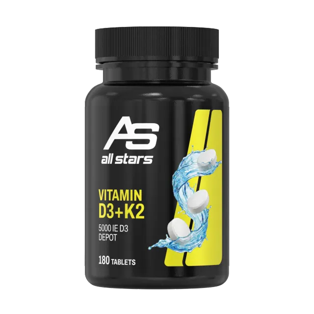AllStars Vitamin D3+K2 comprimés dépôt 180 comprimés