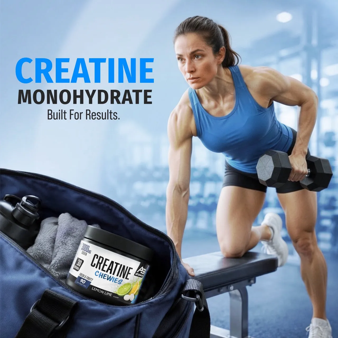 AllStars Creatine Chewies créatine à mâcher citron 90 tablettes