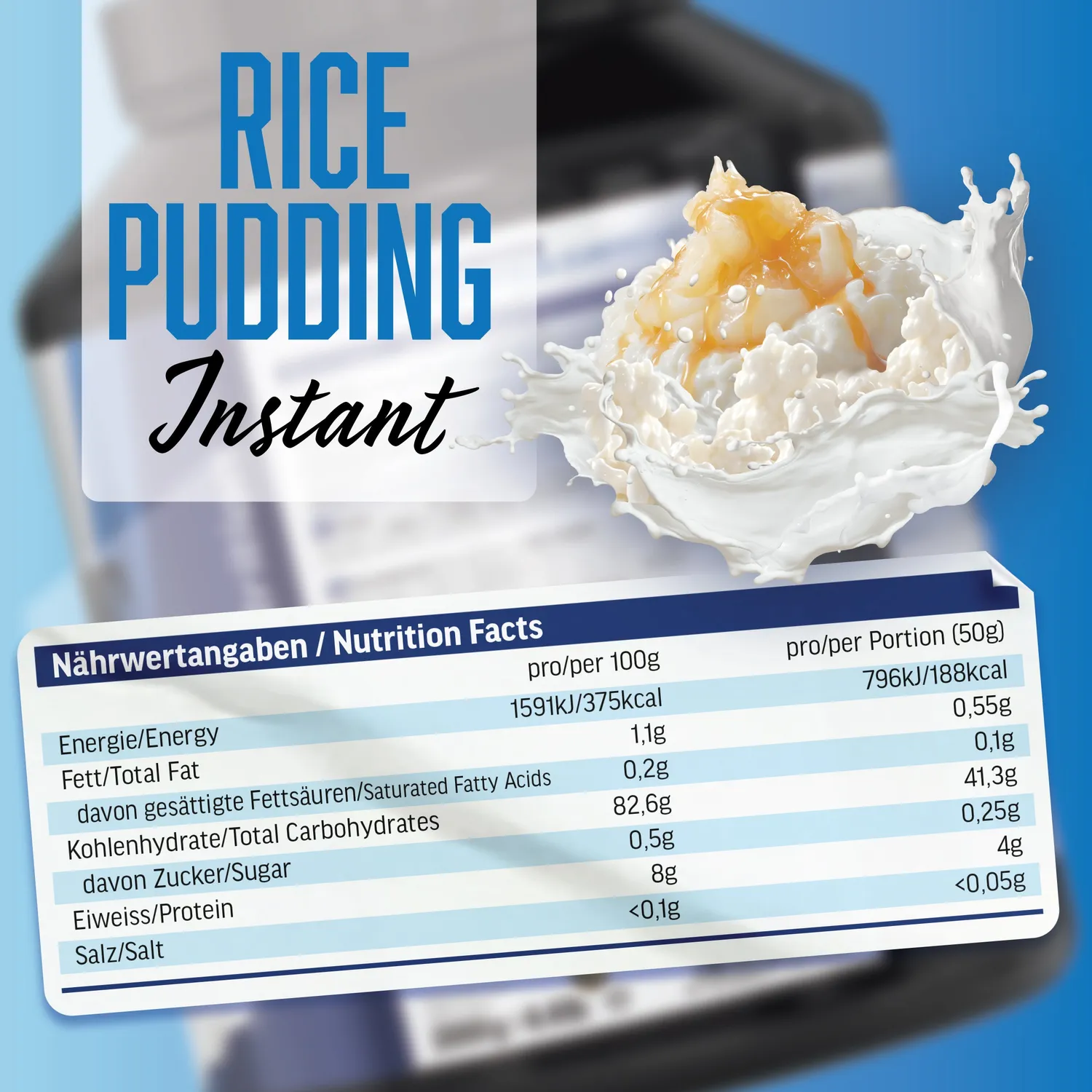 AllStars Rice Pudding poudre 400 g goût neutre