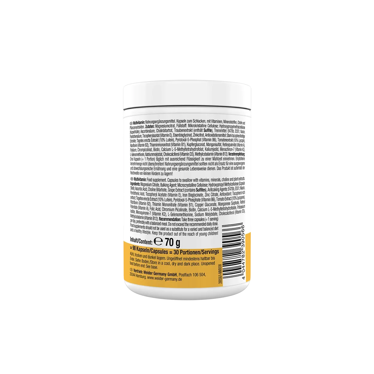 Weider Multivitamin Complete gélules multivitamines
