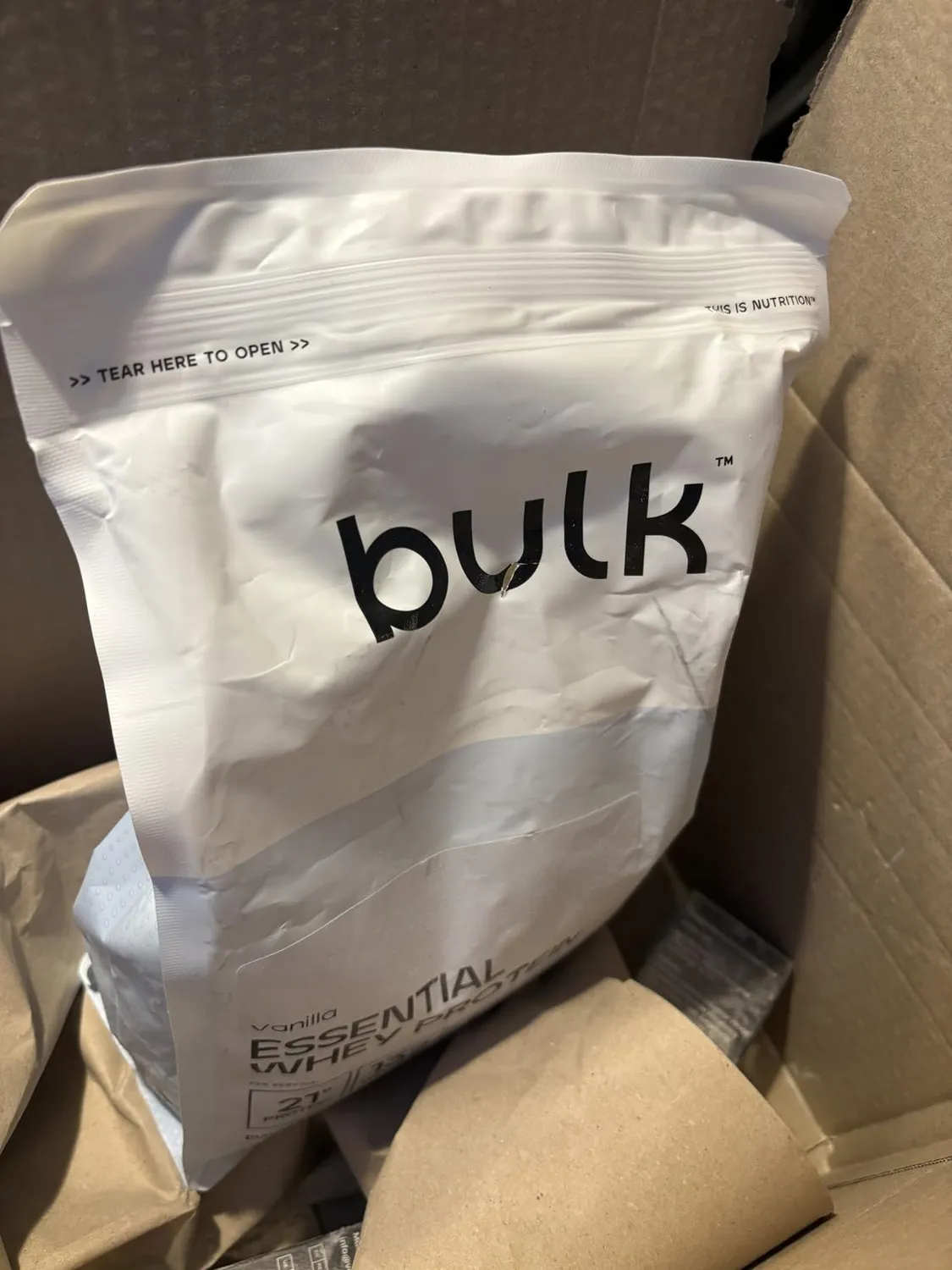 BULK Essential Whey protéines de lactosérum vanille 1 kg