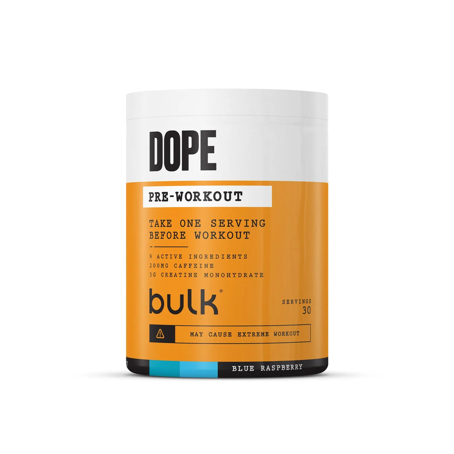 BULK Dope Pré-Workout poudre Framboise Bleu caféine créatine