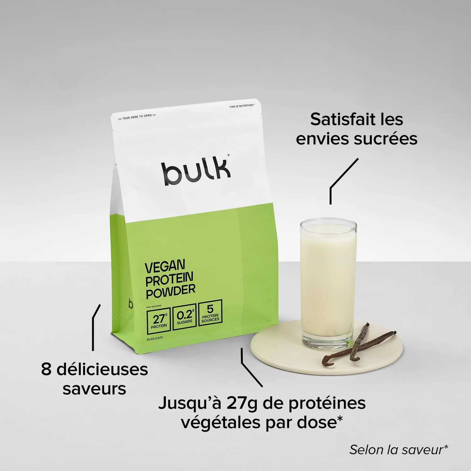 BULK Vegan Protein Powder poudre protéinée vanille 2,5 kg