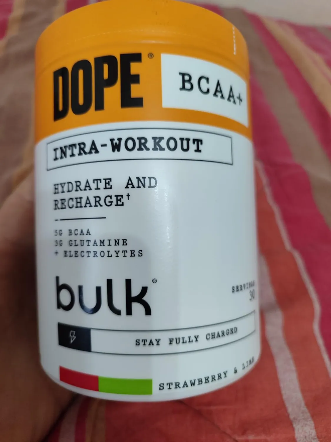 BULK Dope BCAA+ poudre intra-entraînement 360 g fraise citron vert