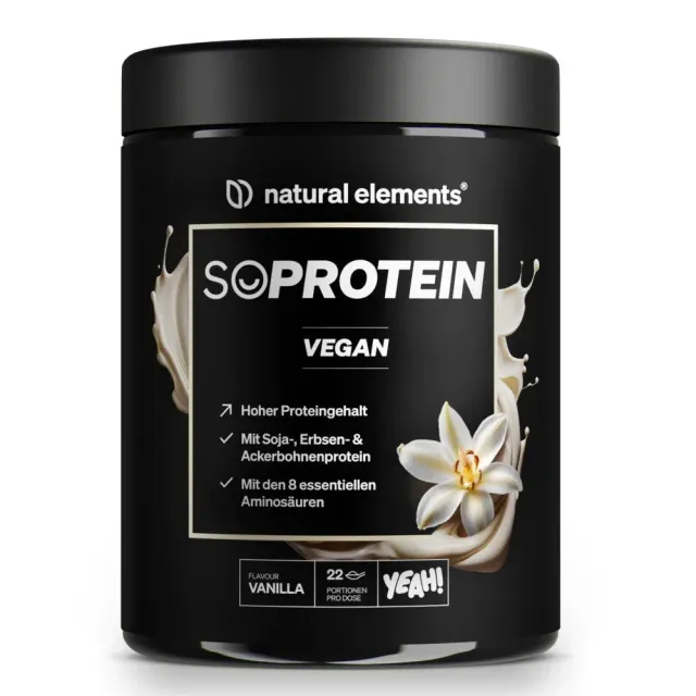 Natural Elements SoProtein Vegan protéines en poudre 660 g vanille chocolat