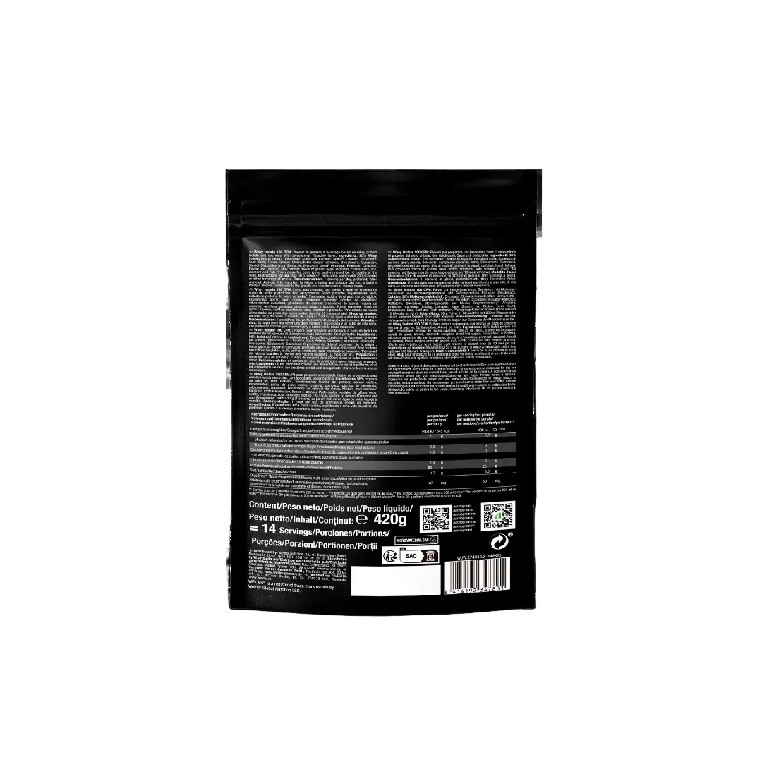 Weider Isolate Whey 100 CFM protéine en poudre Banane 420 g avec Digezyme