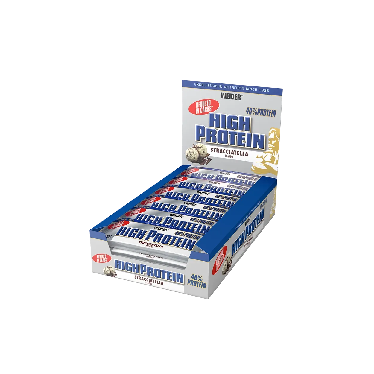 Weider 40% Protein Bar barres chocolat x24