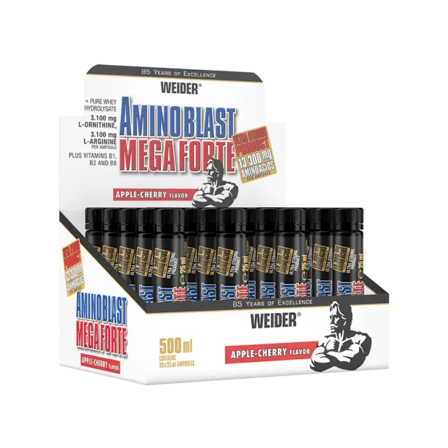 Weider Amino Blast Mega Forte ampoules pomme-cerise 20 x 25 ml