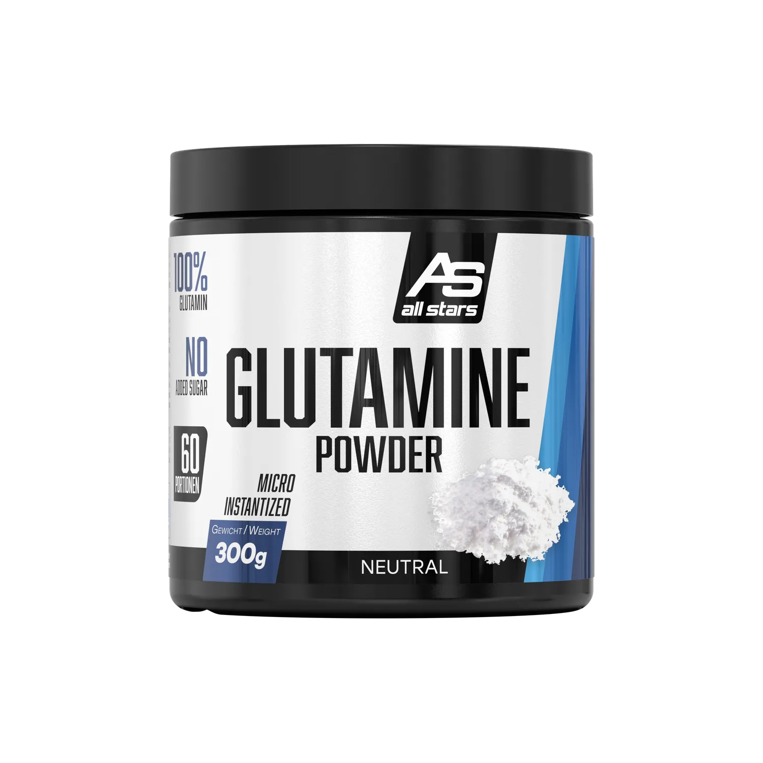 AllStars Glutamin Powder poudre de L-glutamine neutre 60 portions
