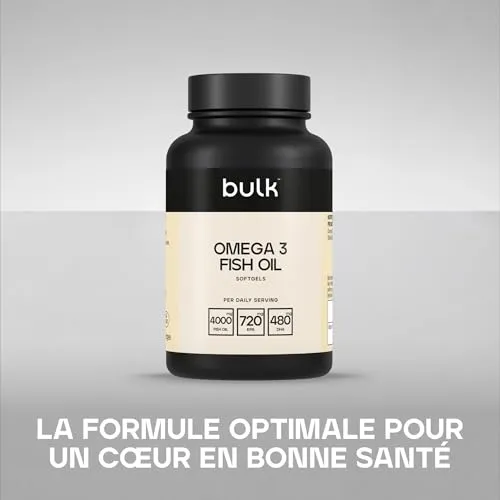 BULK Oméga 3 1000 mg gélules 90 unités EPA DHA