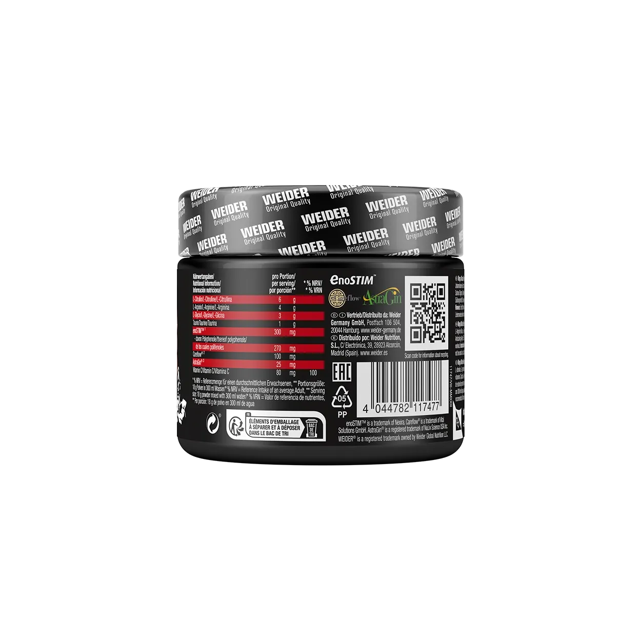 Weider Mega Mass Pump booster pré-workout cassis sans caféine