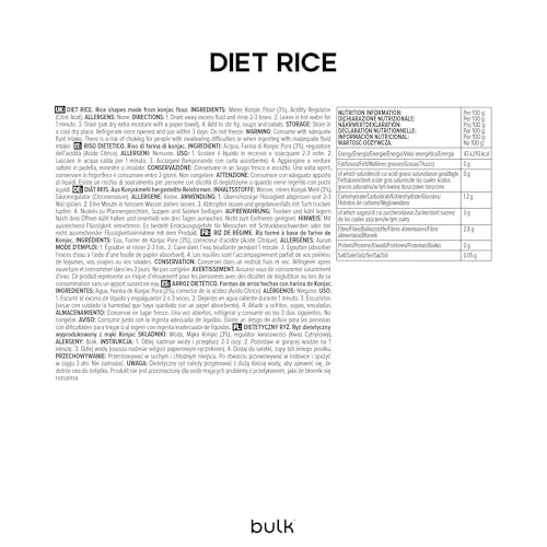BULK Riz diététique au konjac 200 g hypocalorique