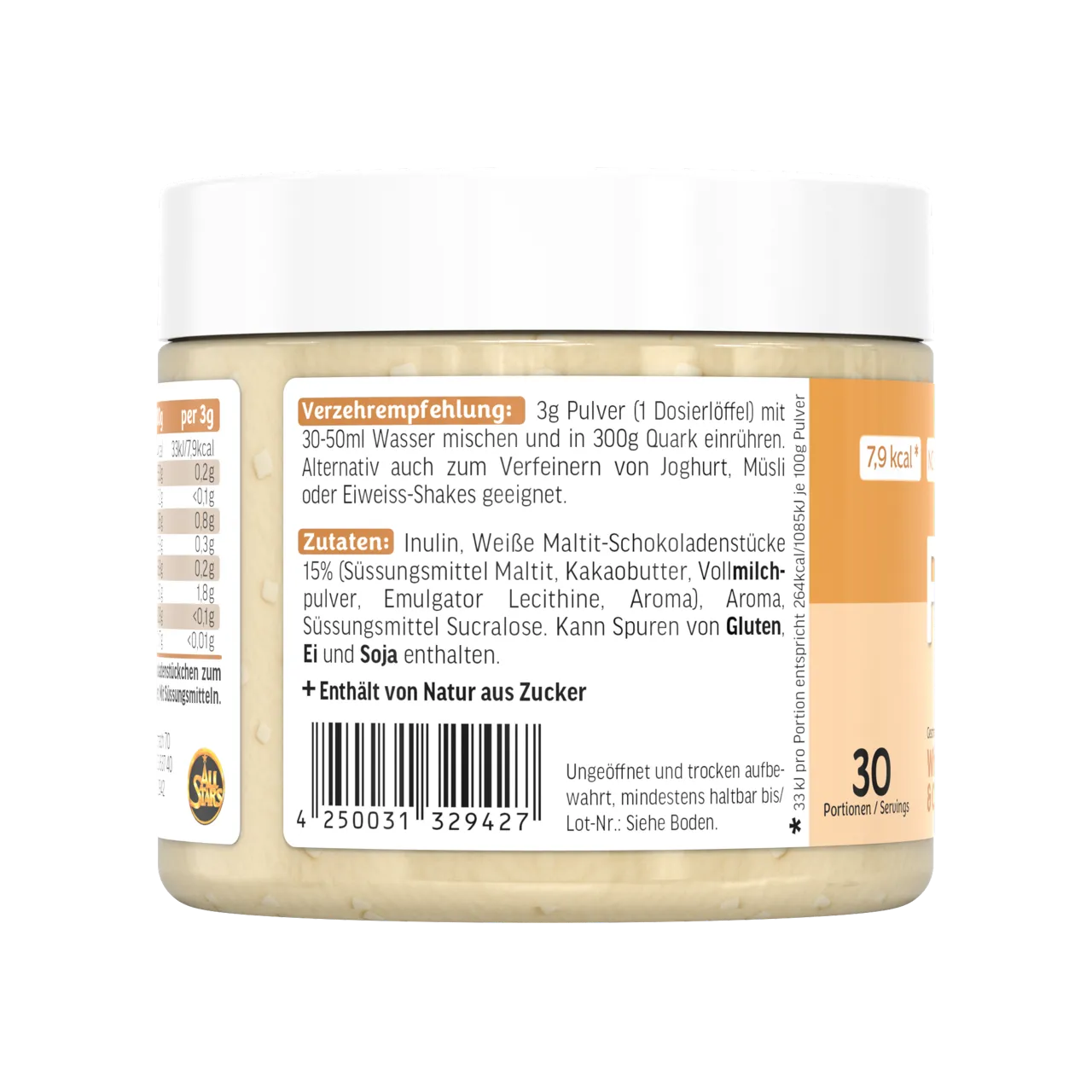 AllStars Flavor Powder poudre aromatisante Vanille 90 g sans sucre ajouté