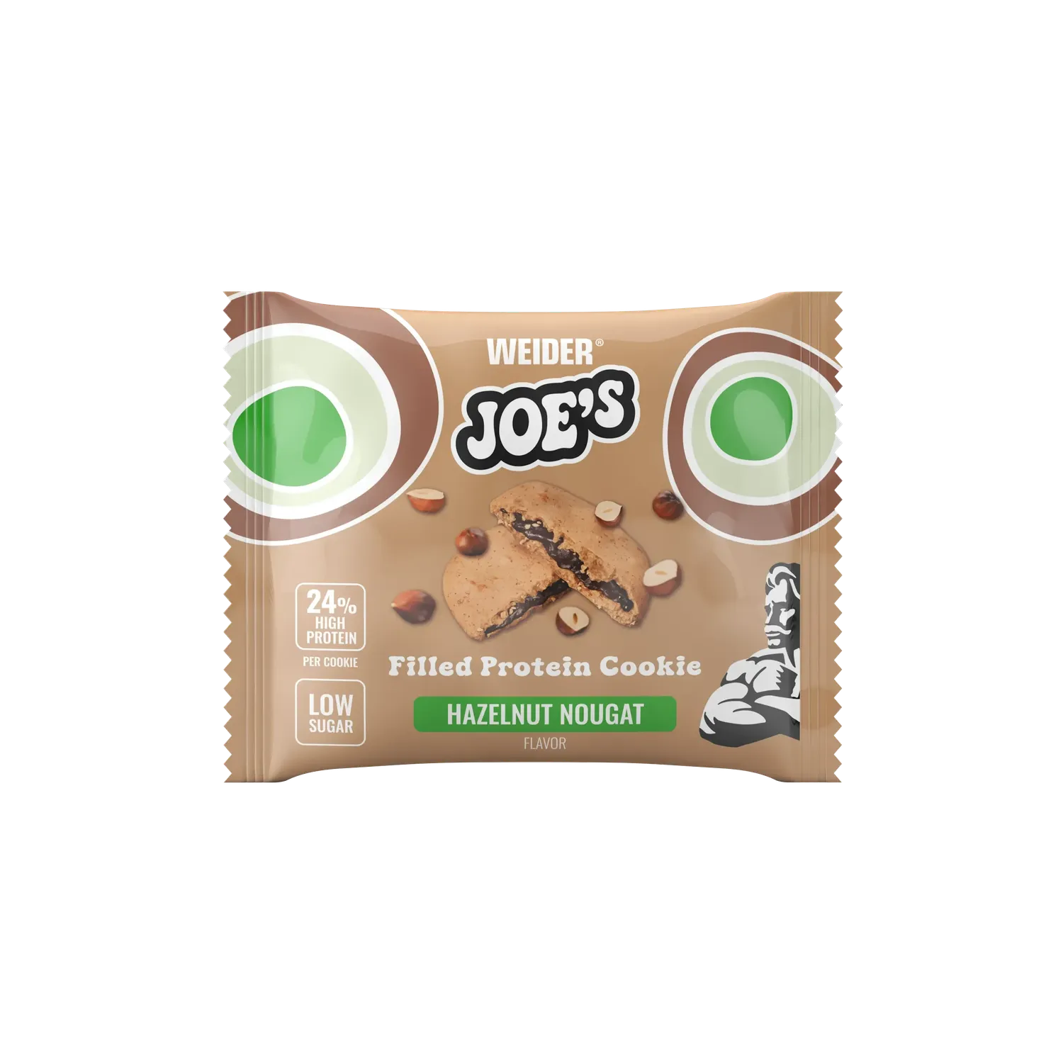 Weider Joe's Filled Protein Cookies Hazelnut-Nougat boîte 12
