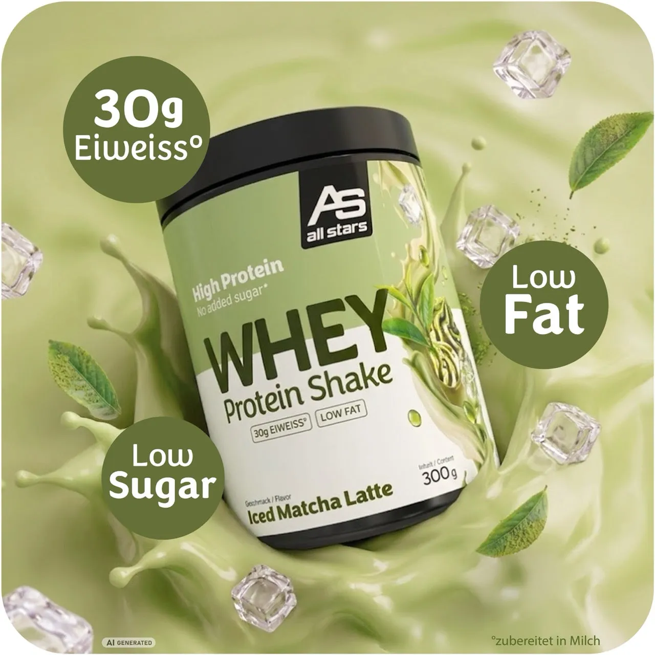 AllStars Whey Protein whey protéine 300 g Iced Matcha Latte