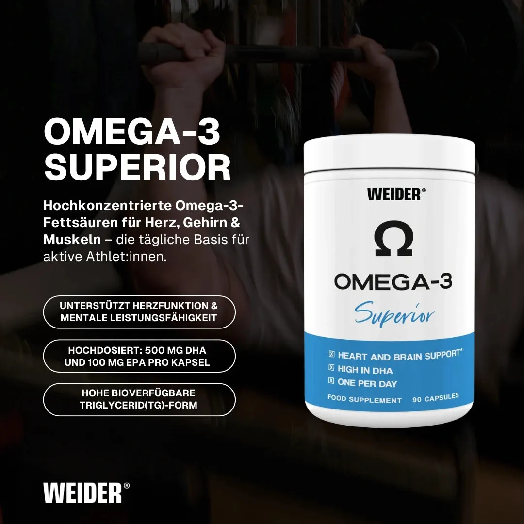 Weider Omega 3 Superior capsules 90 unités triglycérides