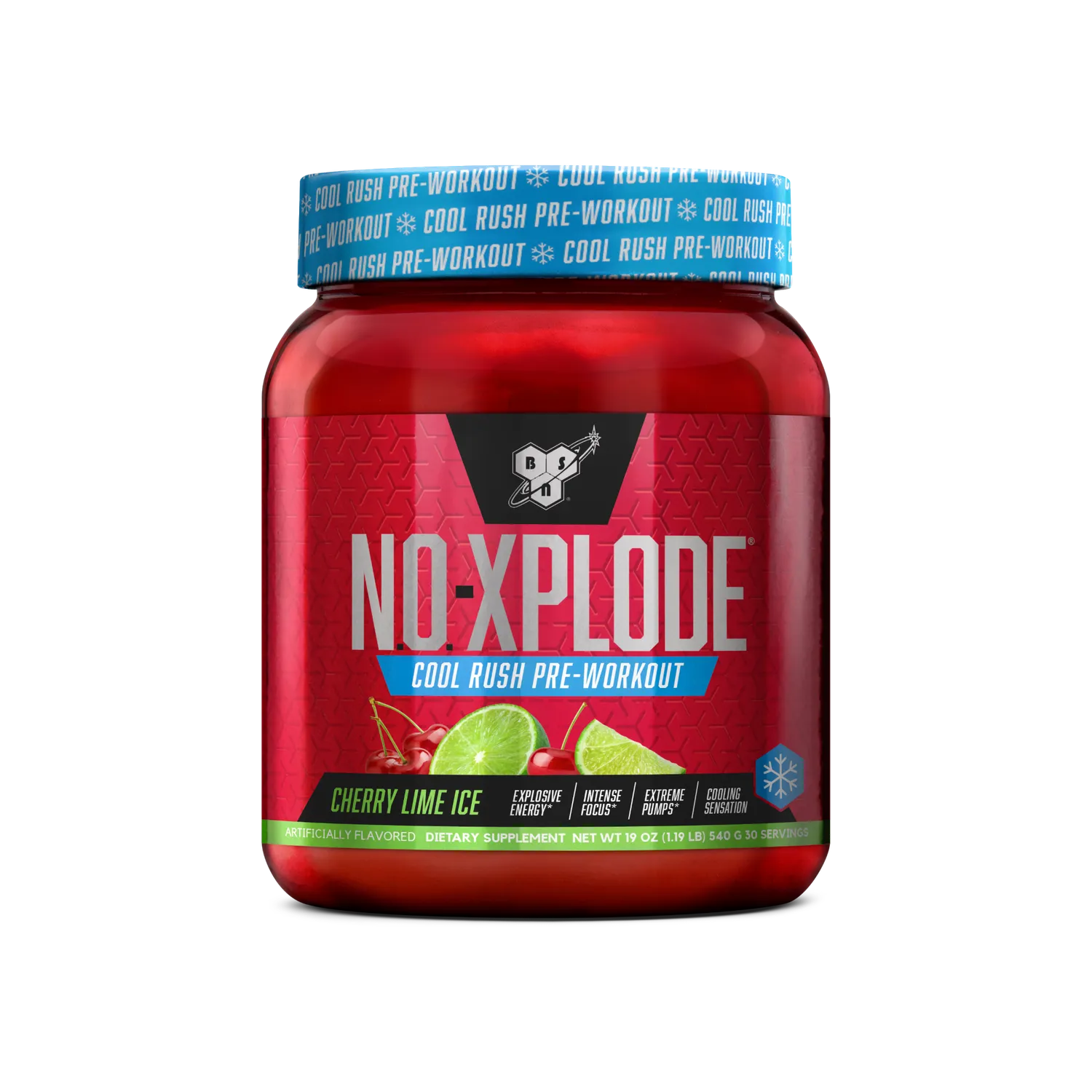 BSN N.O.-Xplode Cool Rush pré-workout cerise 30 doses frais