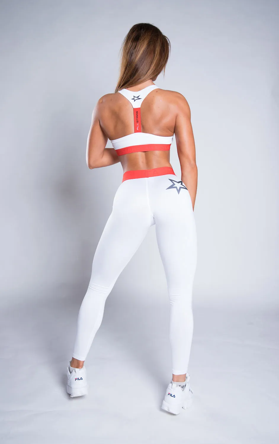 AllStars Sport BH brassière blanc-rouge légère training
