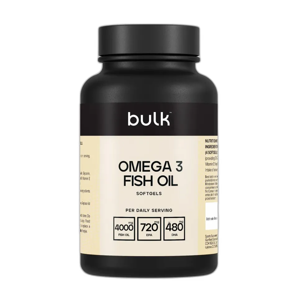 BULK Oméga 3 1000 mg gélules 90 unités EPA DHA