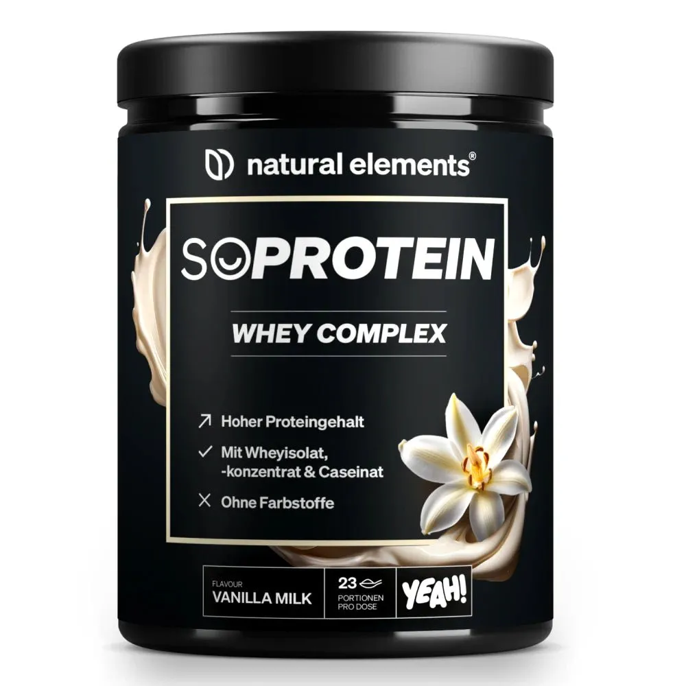 Natural Elements SoProtein Whey Complex whey protéine 690 g fraise