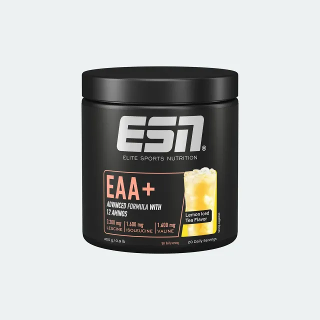 ESN EAA+ poudre Lemon Iced Tea 400 g 12 acides aminés