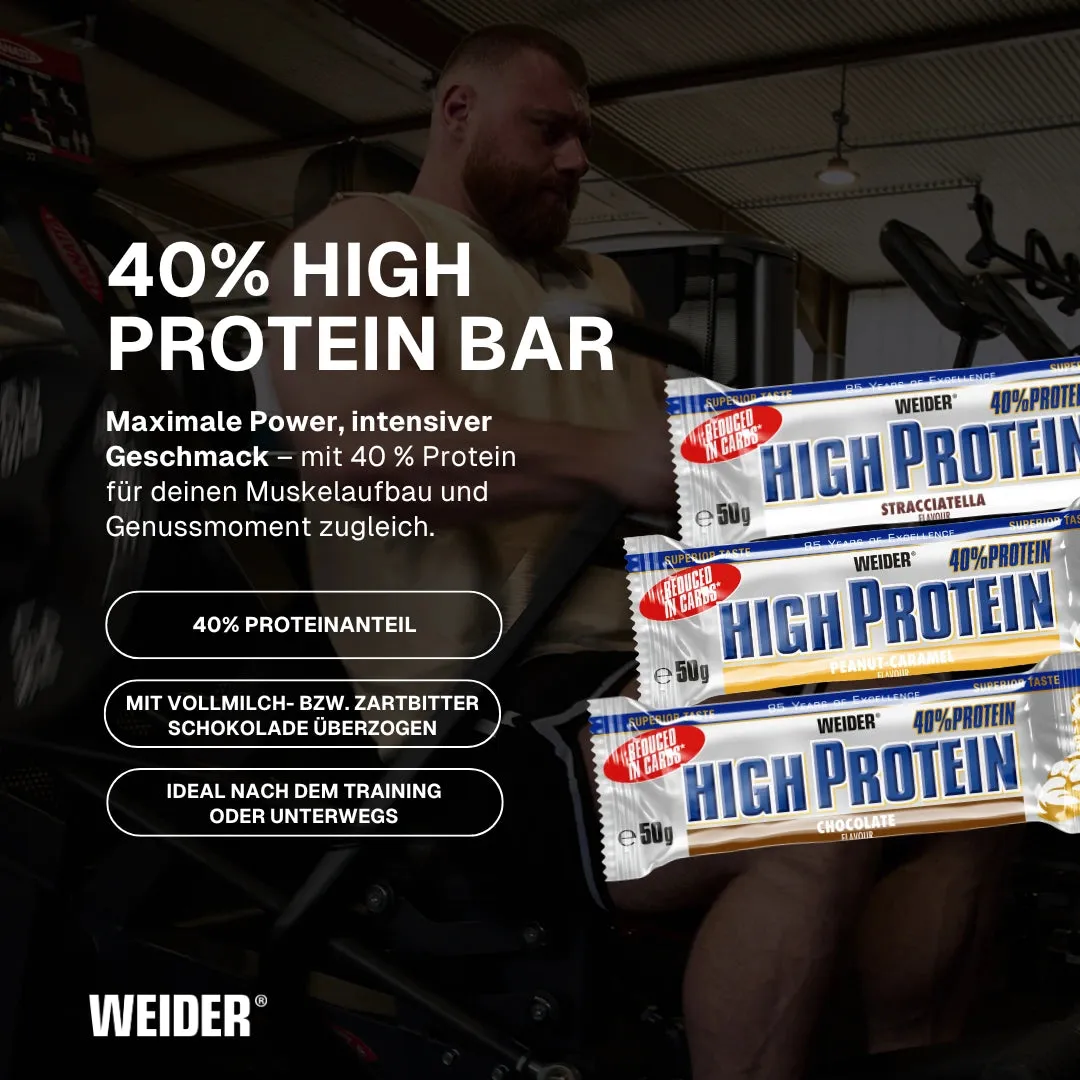 Weider 40% Protein Bar barre protéinée 50 g low carb