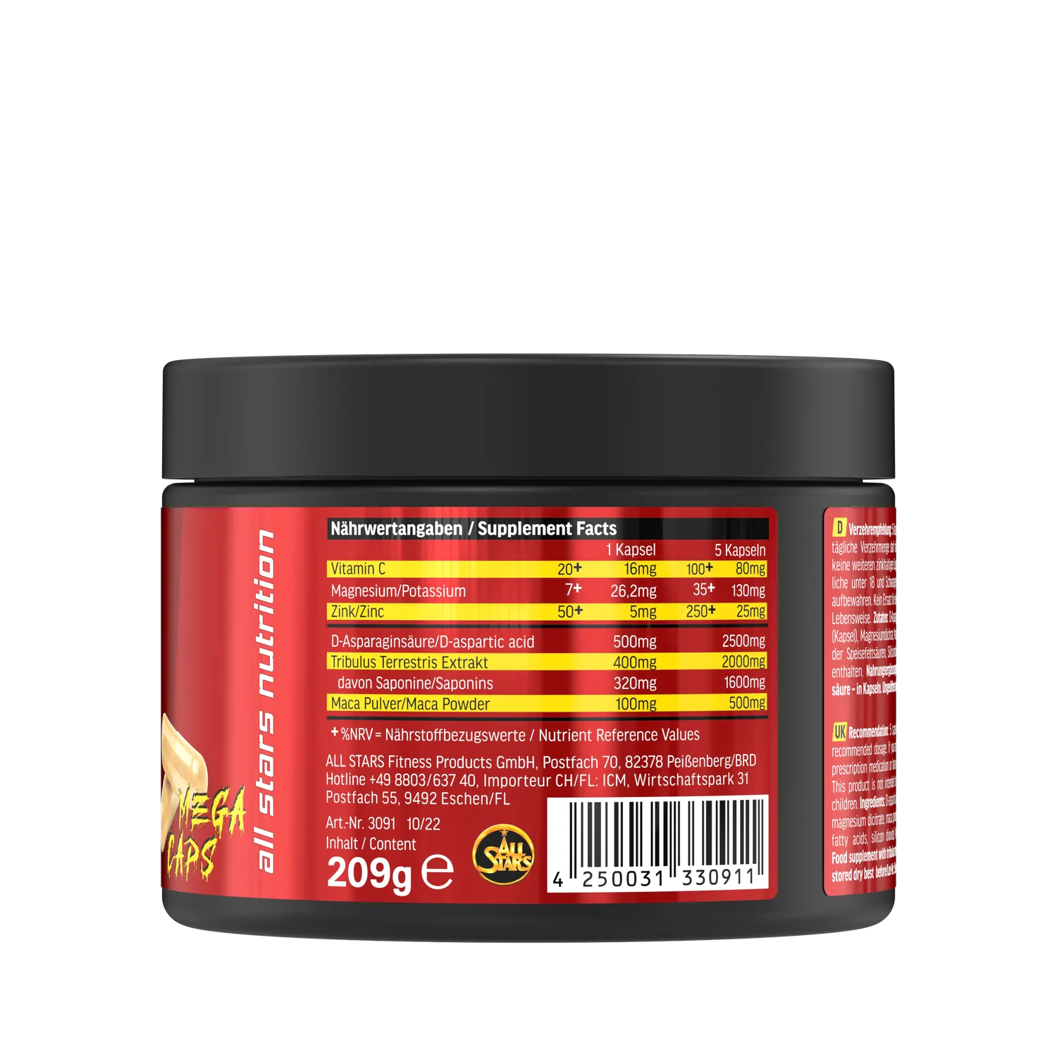 AllStars Test-X Extreme T-Boost gélules Tribulus