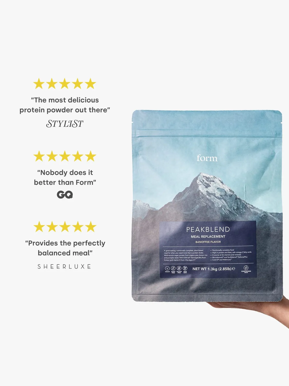 FORM NUTRITION Peakblend substitut de repas vegan en poudre