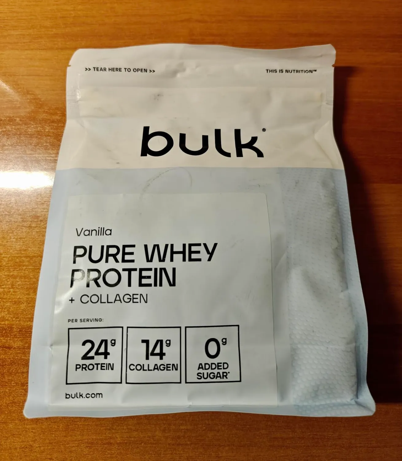 BULK Pure Whey Protein + Collagène poudre vanille 900 g 14 g collagène
