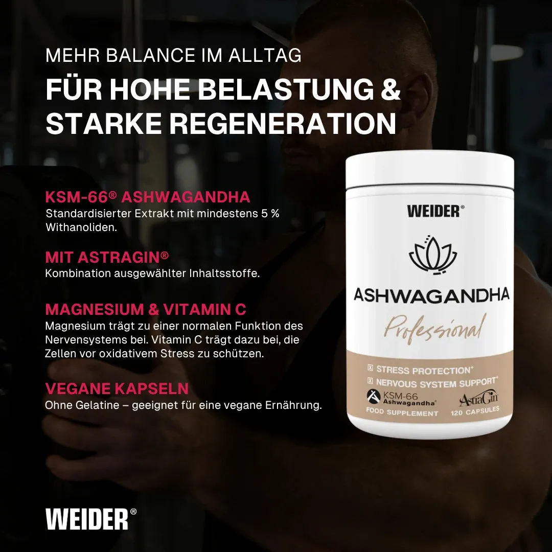 Weider Ashwagandha Professional gélules 120 KSM-66 végétales