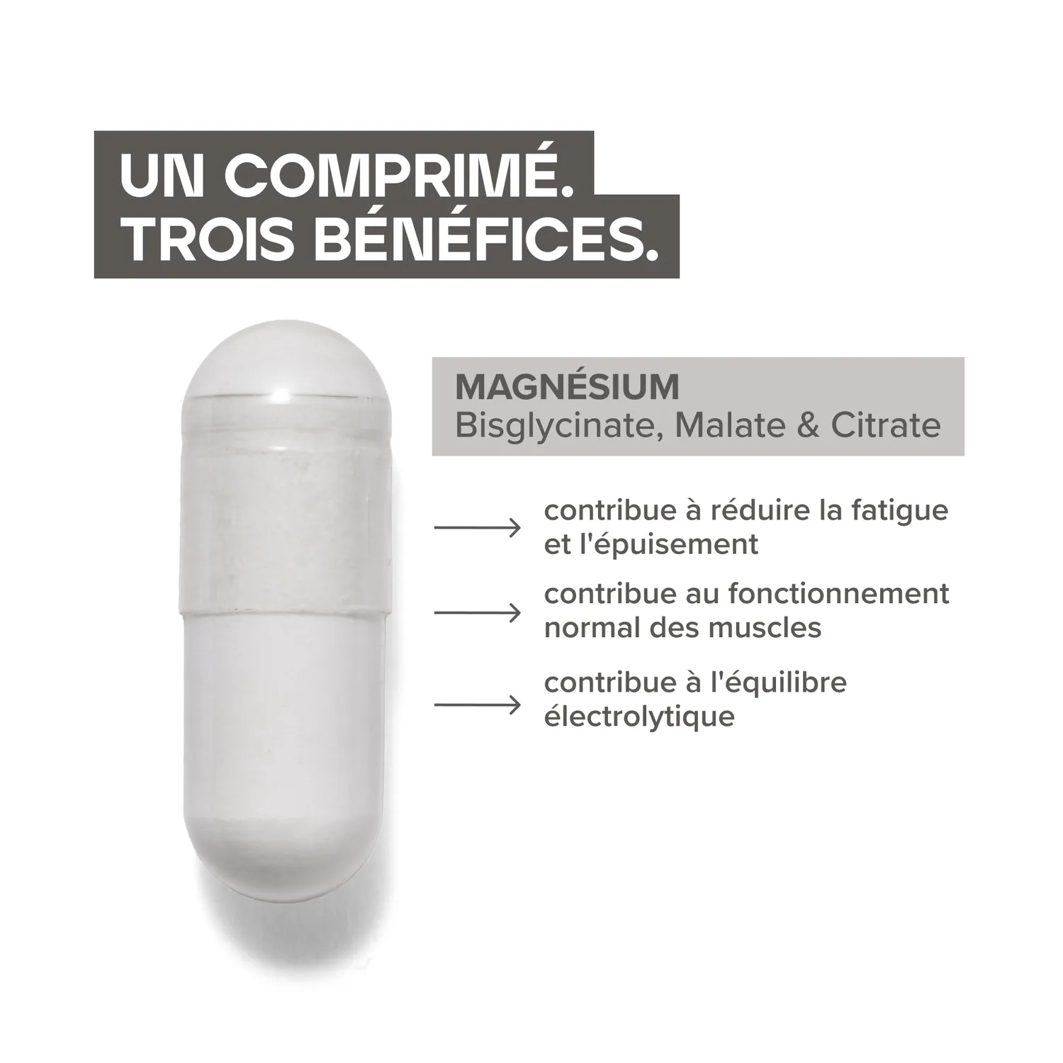 BULK Magnésium 3-en-1 Complexe comprimés 90 unités vegan