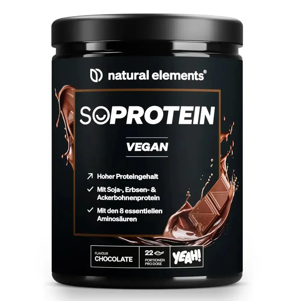 Natural Elements SoProtein Vegan protéines en poudre 660 g vanille chocolat