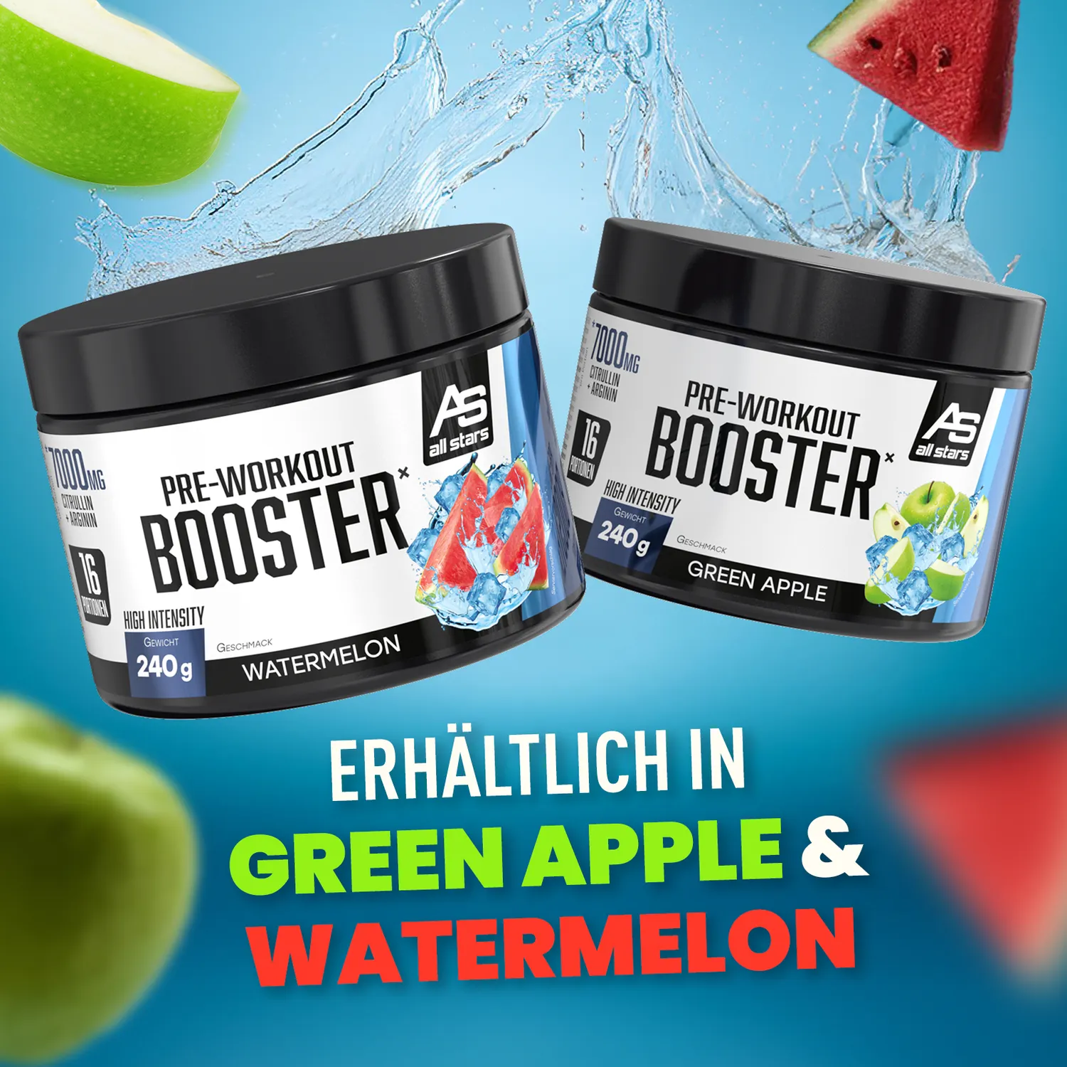 AllStars Pre Workout Booster Extreme booster pré-entraînement Green Apple