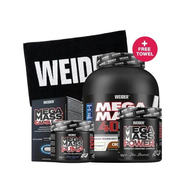 Weider Mega Mass bundle gainer musculation complet