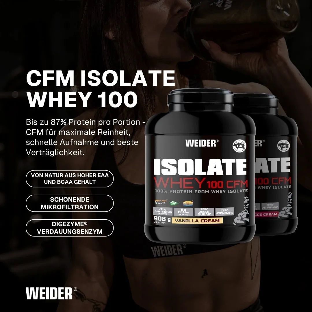 Weider Isolate Whey 100 CFM protéine en poudre Banane 420 g avec Digezyme
