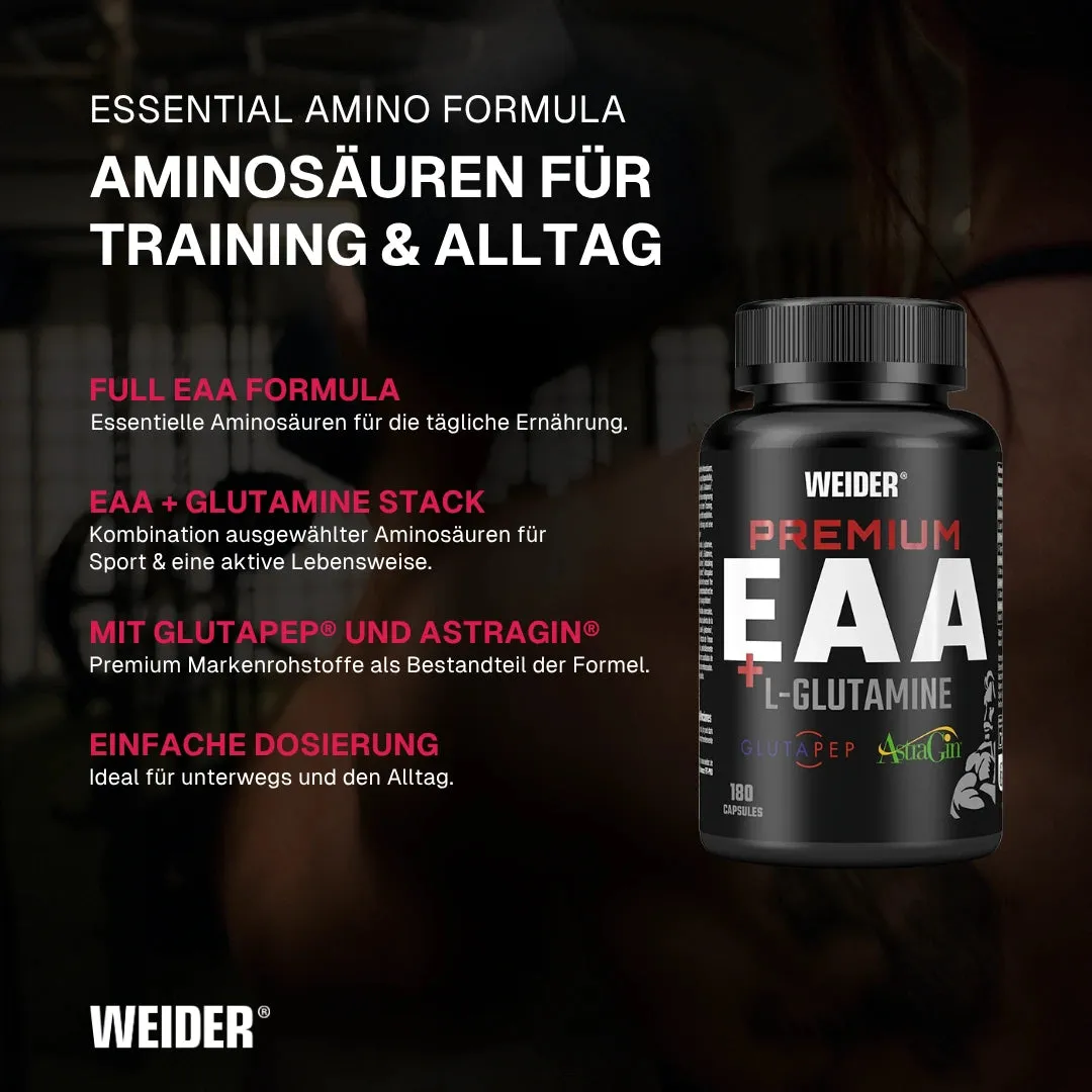 Weider Premium EAA + L-Glutamine gélules 180 unités avec AstraGin