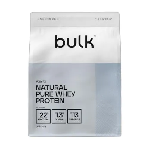 BULK Pure Whey protéine naturelle vanille 2,5 kg à la stévia