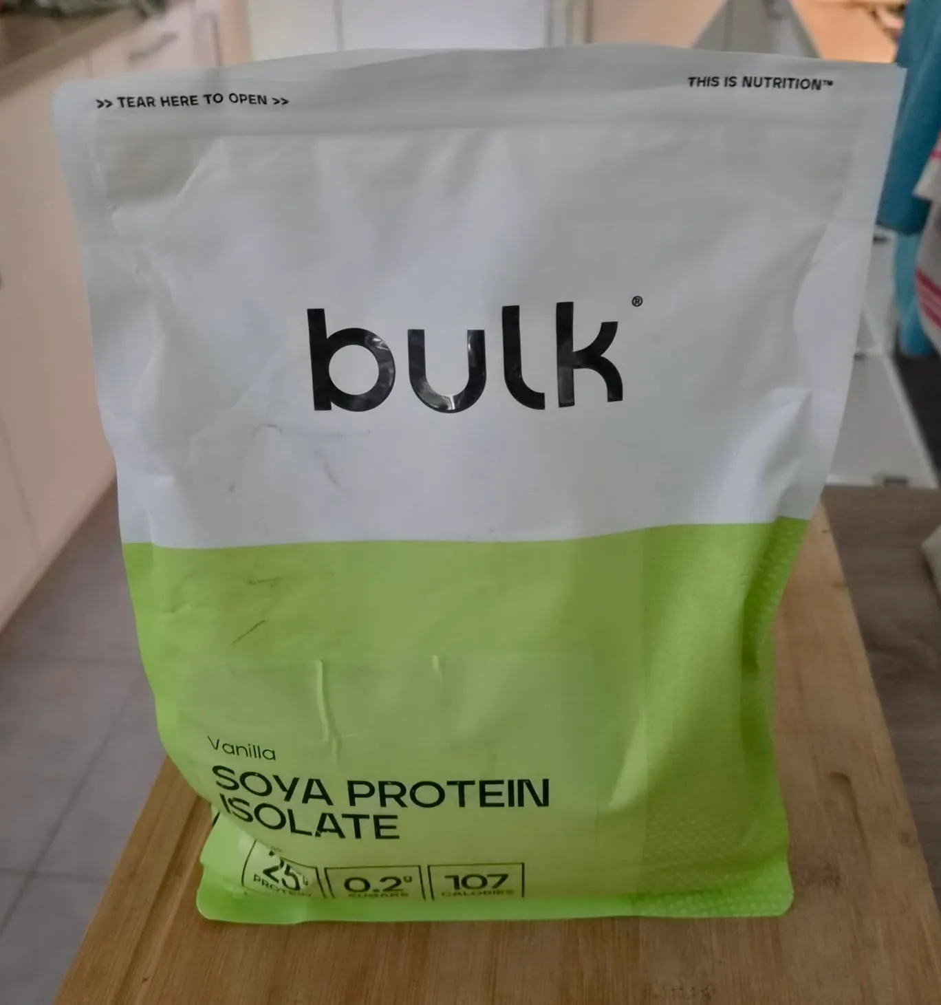 BULK Isolat de protéine de soja poudre 1 kg Vanille végétale