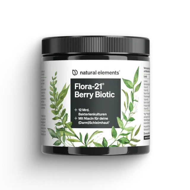 Natural Elements Flora-21® Berry Biotic poudre 240 g fraise