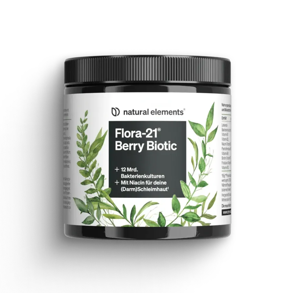 Natural Elements Flora-21® Berry Biotic poudre 240 g fraise