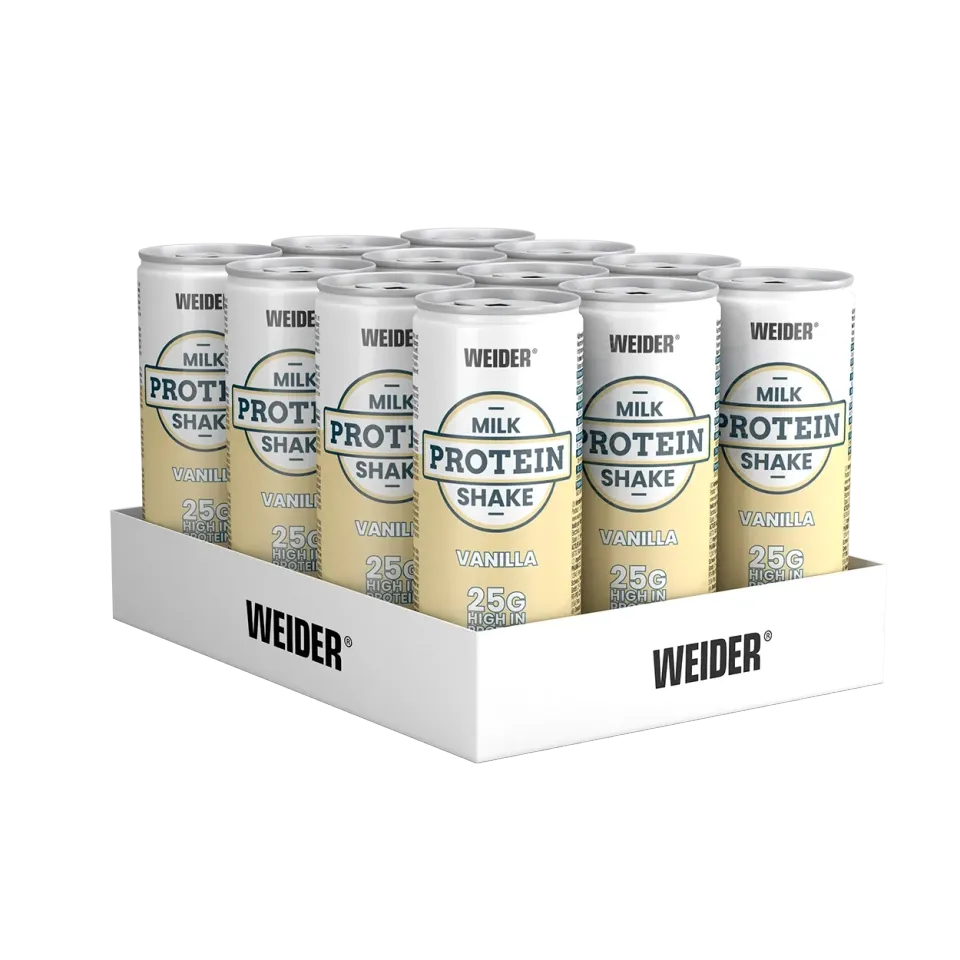 Weider Milk Protein Shake boisson 12x250ml vanille 25g