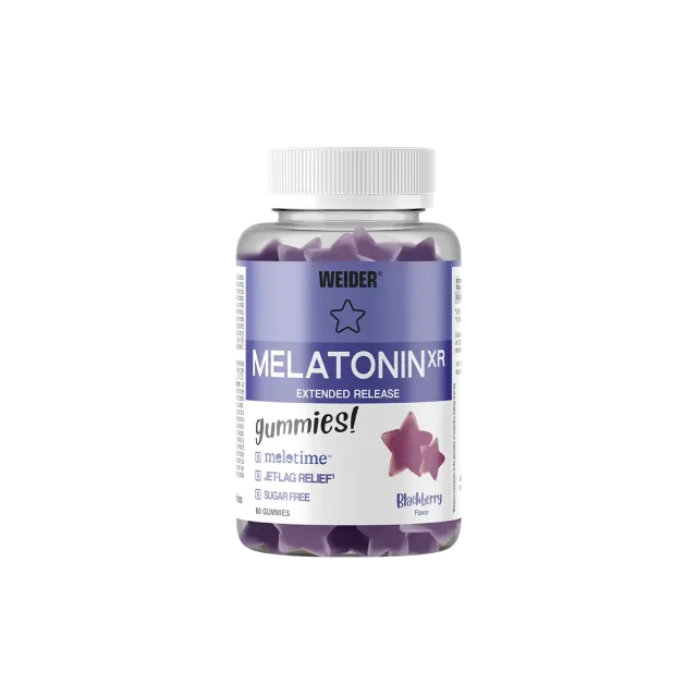 Weider Melatonin XR Gummies gummies à la mélatonine mûre