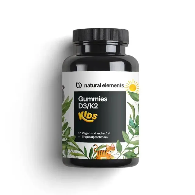 Natural Elements Gummies D3/K2 Kids gummies Tropical 120 unités vegan
