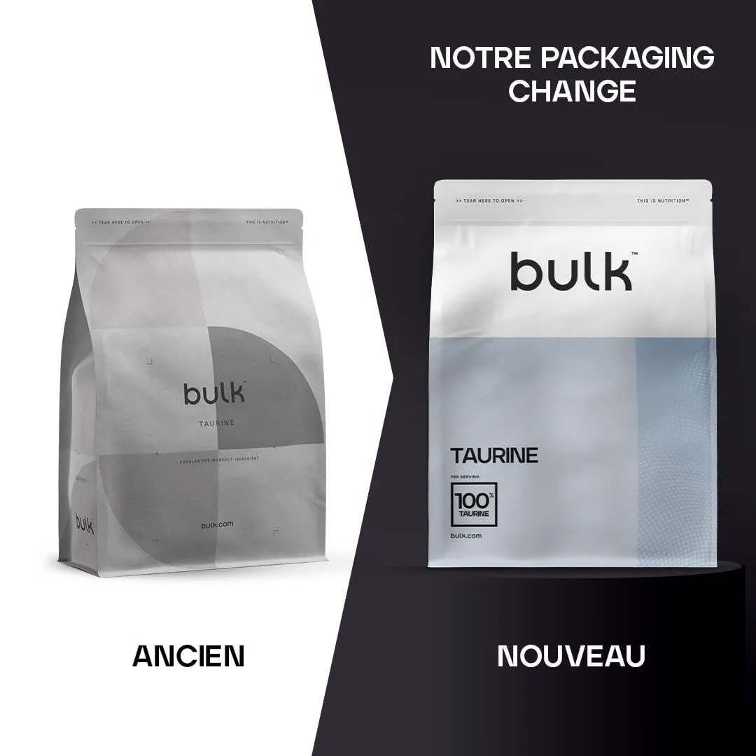 BULK Taurine pure en poudre 500 g acide aminé