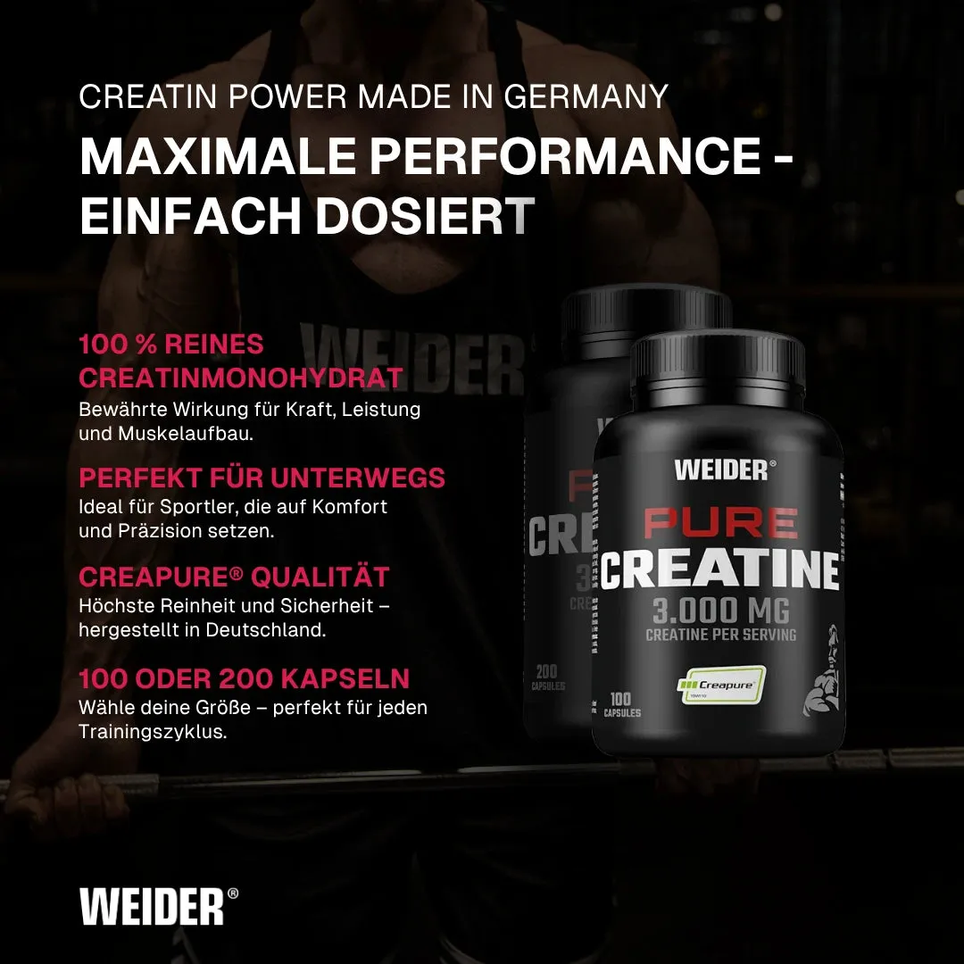 Weider Pure Creatine Caps gélules 100 capsules Creapure